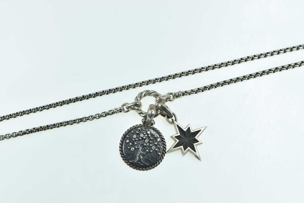 Sterling Silver David Yurman Maritime Star Tree of Life Necklace 35