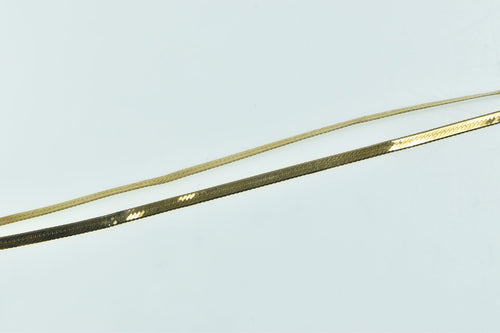 14K 1.7mm Herringbone Vintage Flat Chain Necklace 20