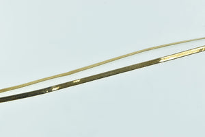 14K 1.7mm Herringbone Vintage Flat Chain Necklace 20" Yellow Gold