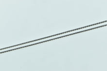 Load image into Gallery viewer, 14K 0.9mm Wheat Woven Palma Link Chain Necklace 21.75&quot; White Gold