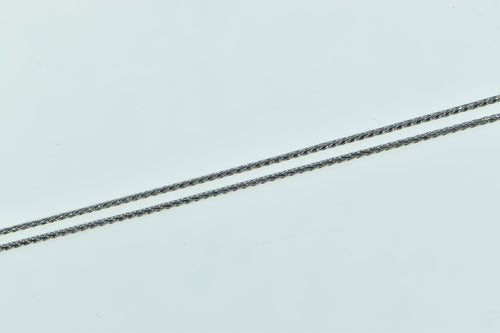 14K 0.9mm Wheat Woven Palma Link Chain Necklace 21.75