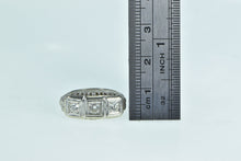 Load image into Gallery viewer, 14K 0.50 Ctw Diamond Art Deco Filigree Floral Ring White Gold