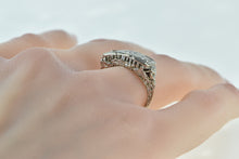 Load image into Gallery viewer, 14K 0.50 Ctw Diamond Art Deco Filigree Floral Ring White Gold
