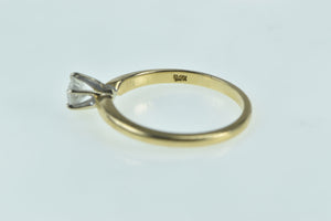 14K 0.27 Ct Diamond Solitaire Engagement Ring Yellow Gold