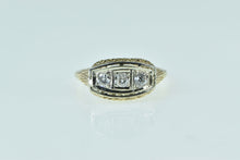 Load image into Gallery viewer, 14K 0.33 Ctw Diamond Art Deco Filigree Engagement Ring Yellow Gold