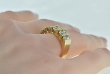 Load image into Gallery viewer, 14K 2.00 Ctw Diamond Striped Graduated Band Ring Yellow Gold