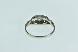 14K 0.44 Ctw Diamond Art Deco Engagement Ring White Gold