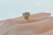 Load image into Gallery viewer, 14K 0.25 Ctw Diamond Vintage Cluster Engagement Ring Yellow Gold