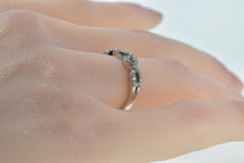 Load image into Gallery viewer, 14K Diamond Braid Twist Wedding Band Ring White Gold