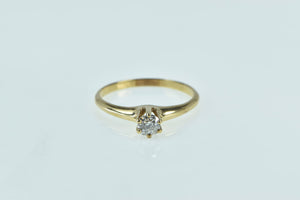 14K 0.26 Ct OMC Diamond Solitaire Engagement Ring Yellow Gold