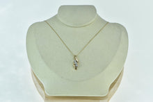 Load image into Gallery viewer, 14K 0.50 Ctw Diamond Slanted Bypass Drop Pendant Yellow Gold