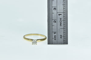 14K 0.23 Ct Diamond Solitaire Engagement Ring Yellow Gold