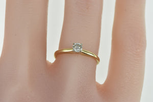 14K 0.23 Ct Diamond Solitaire Engagement Ring Yellow Gold