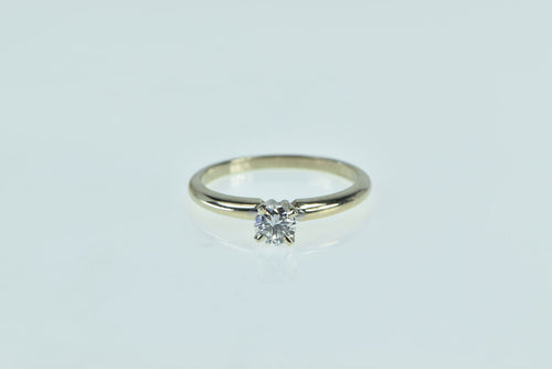 14K 0.26 Ct Diamond Solitaire Classic Engagement Ring Yellow Gold