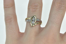 Load image into Gallery viewer, 10K 0.33 Ctw Diamond Two Tone Engagement Ring White Gold