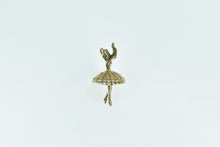 Load image into Gallery viewer, 14K 3D Ballet Ballerina Dancer Tutu Charm/Pendant Yellow Gold