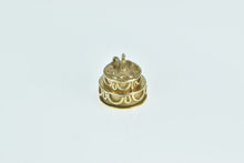 Load image into Gallery viewer, 14K 3D Happy Birthday Cake Celebration Charm/Pendant Yellow Gold