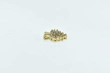 Load image into Gallery viewer, 14K Baguette Diamond Heart Love Symbol Pendant Yellow Gold