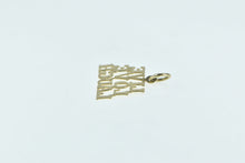 Load image into Gallery viewer, 14K Live Love Laugh Word Cut Out Message Charm/Pendant Yellow Gold