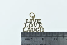 Load image into Gallery viewer, 14K Live Love Laugh Word Cut Out Message Charm/Pendant Yellow Gold