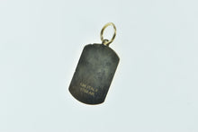 Load image into Gallery viewer, 14K C Letter Monogram Initial Dog Tag Pendant Yellow Gold