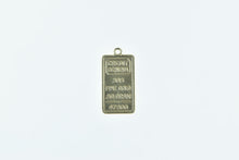 Load image into Gallery viewer, 14K 1/2 G Gram Fine Solid Gold Bar Credit Suisse Charm/Pendant Yellow Gold