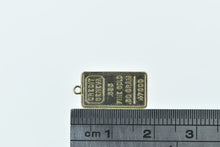 Load image into Gallery viewer, 14K 1/2 G Gram Fine Solid Gold Bar Credit Suisse Charm/Pendant Yellow Gold