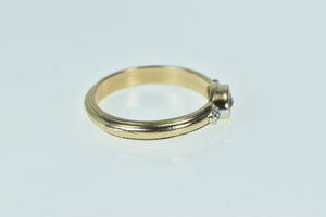 10K Oval Garnet Vintage Diamond Accent Ring Yellow Gold