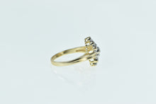 Load image into Gallery viewer, 10K Diamond Classic Vintage Bypass Cluster Ring Yellow Gold