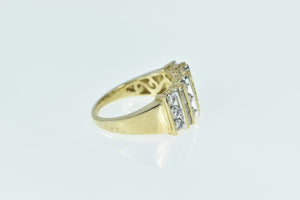 10K 1.32 Ctw Diamond Channel Striped Band Ring Yellow Gold