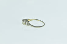 Load image into Gallery viewer, 18K Art Deco Ornate Diamond Solitaire Promise Ring White Gold