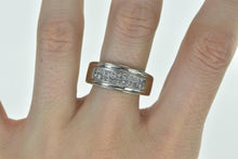 Load image into Gallery viewer, 14K 1.00 Ctw Princess Diamond Men&#39;s Band Ring White Gold