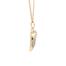 Load image into Gallery viewer, 10K 2.06 Ctw Baguette Diamond Encrusted Heart Pendant Yellow Gold