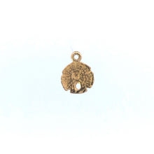 Load image into Gallery viewer, 14K Sand Dollar Sea Shell Ocean Beach Motif Charm/Pendant Yellow Gold