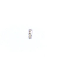 Load image into Gallery viewer, 14K Diamond Channel Slide Bracelet Spacer Charm/Pendant White Gold