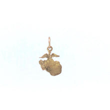 Load image into Gallery viewer, 14K Diamond USMC Marine Corps Logo Insignia Charm/Pendant Yellow Gold