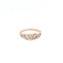 Load image into Gallery viewer, 10K Vintage Scroll Diamond Cut Filigree Band Ring Yellow Gold