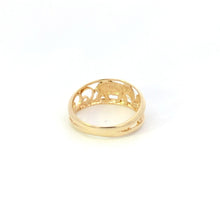 Load image into Gallery viewer, 10K Elephant Memory Patience Symbol Band Ring Yellow Gold