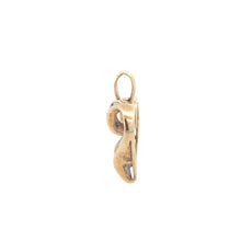 Load image into Gallery viewer, 10K Baguette Diamond Curvy Heart Love Pendant Yellow Gold
