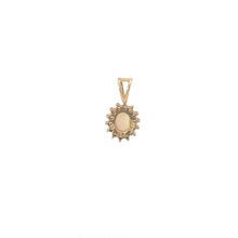 Load image into Gallery viewer, 10K Oval Opal Diamond Halo Vintage Classic Pendant Yellow Gold