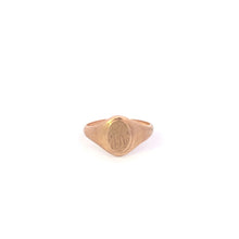 Load image into Gallery viewer, 10K Victorian J K Monogram Initial Signet Baby Ring Yellow Gold