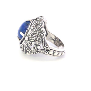 Sterling Silver Lapis Lazuli Carolyn Pollack Relios Elaborate Ring