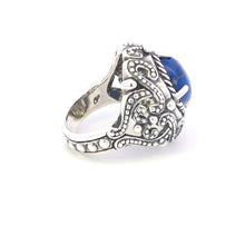 Load image into Gallery viewer, Sterling Silver Lapis Lazuli Carolyn Pollack Relios Elaborate Ring