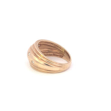 Load image into Gallery viewer, 10K Diamond Graduated Flush Inset Band Ring Yellow Gold
