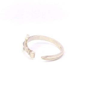 Sterling Silver Alex & Ani Rhinestone Sword Excalibur Wrap Ring