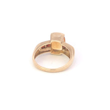 Load image into Gallery viewer, 10K Faceted Citrine Garnet Vintage Statement Ring Yellow Gold