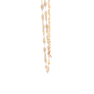 10K 2.0mm Vintage Pressed Design Chain Necklace 20.5" Yellow Gold