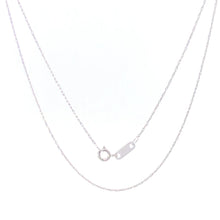 Load image into Gallery viewer, 10K 0.6mm Rolling Cable Link Twist Chain Necklace 18.5&quot; White Gold