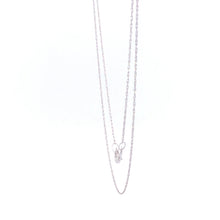 Load image into Gallery viewer, 10K 0.6mm Rolling Cable Link Twist Chain Necklace 18.5&quot; White Gold