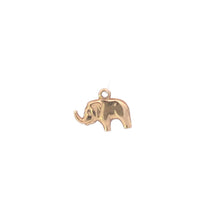 Load image into Gallery viewer, 14K Puffy Elephant Patience Memory Symbol Charm/Pendant Yellow Gold